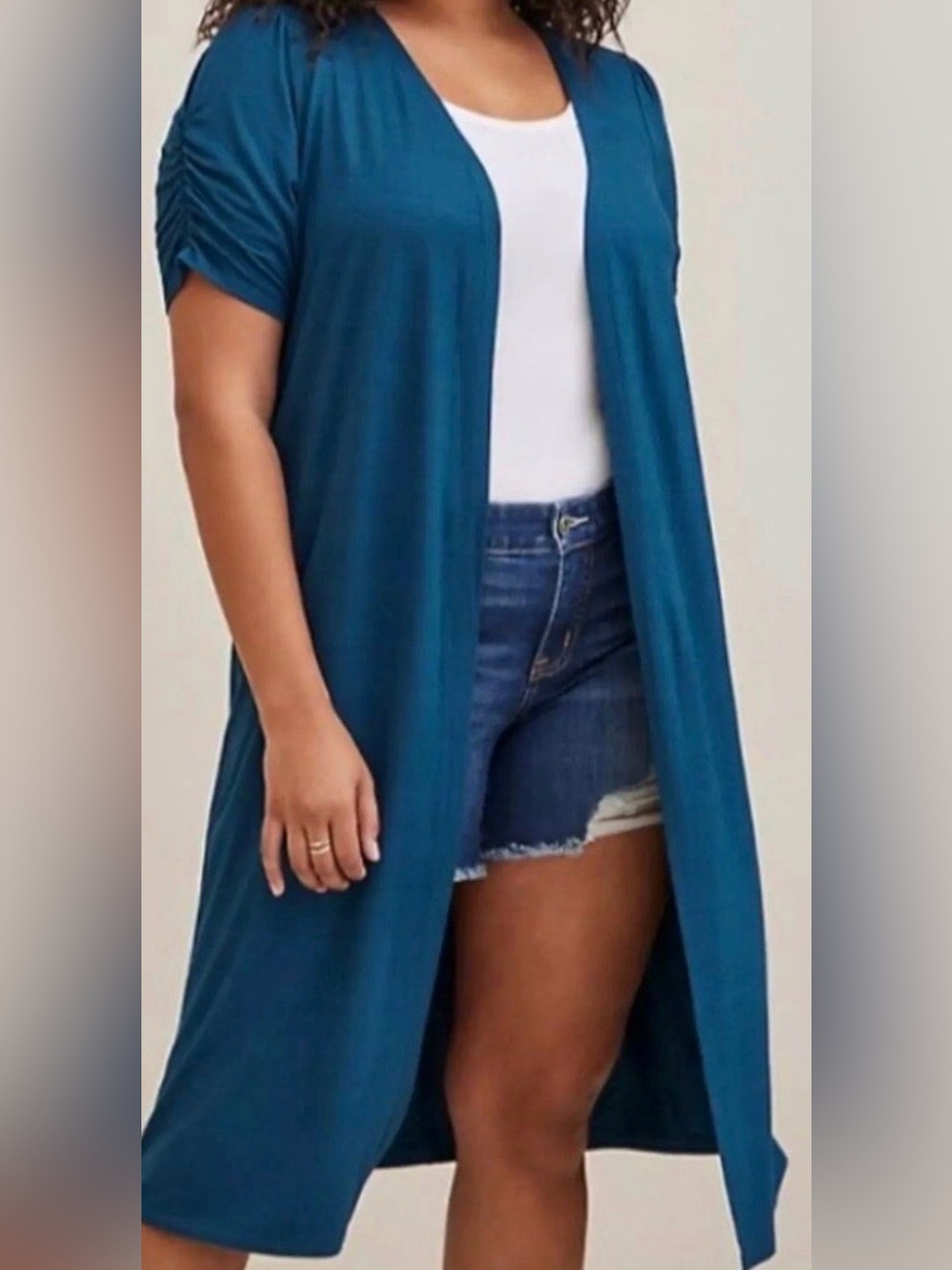 Torrid Women’s Long Flowing Open Duster Cardigan No Buttons or Zippers Size 0
